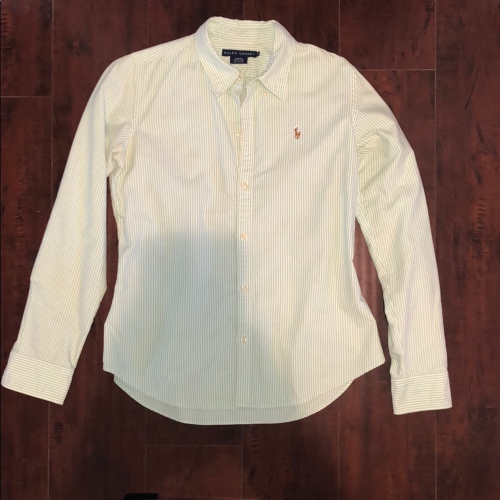 Ralph Lauren Green Striped Shirt